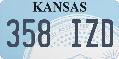 KS license plate 358IZD