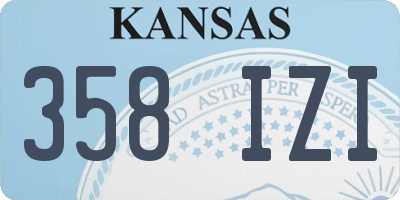 KS license plate 358IZI
