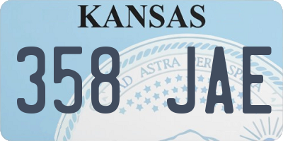 KS license plate 358JAE