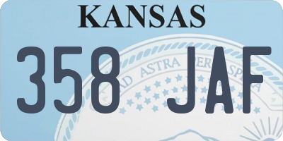 KS license plate 358JAF