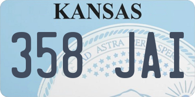 KS license plate 358JAI