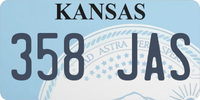 KS license plate 358JAS