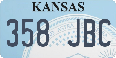 KS license plate 358JBC