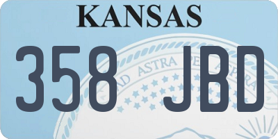KS license plate 358JBD