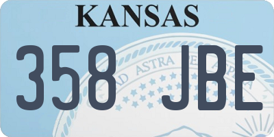 KS license plate 358JBE