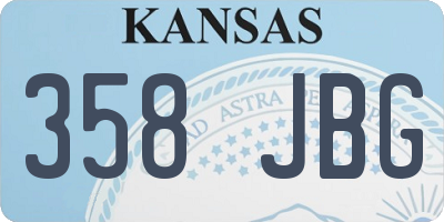KS license plate 358JBG