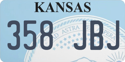 KS license plate 358JBJ