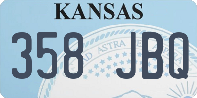 KS license plate 358JBQ