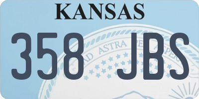 KS license plate 358JBS