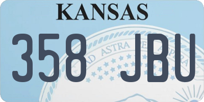 KS license plate 358JBU
