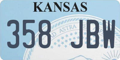 KS license plate 358JBW