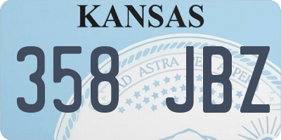 KS license plate 358JBZ
