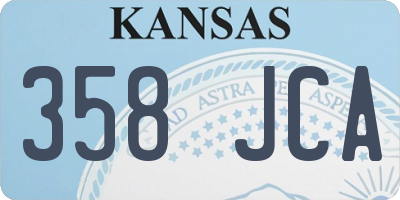 KS license plate 358JCA