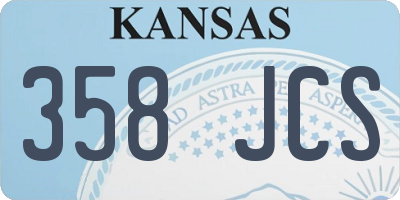 KS license plate 358JCS