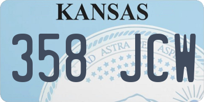 KS license plate 358JCW