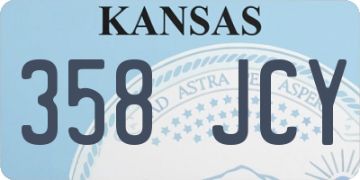 KS license plate 358JCY