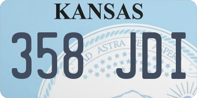 KS license plate 358JDI