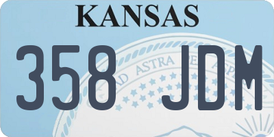 KS license plate 358JDM