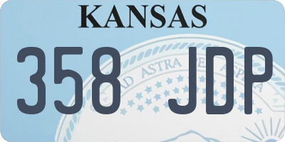 KS license plate 358JDP