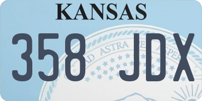 KS license plate 358JDX