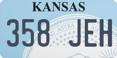 KS license plate 358JEH