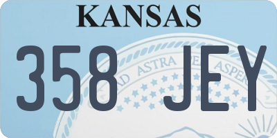 KS license plate 358JEY