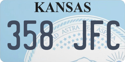 KS license plate 358JFC