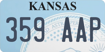 KS license plate 359AAP