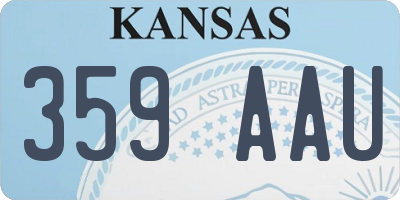 KS license plate 359AAU