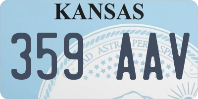KS license plate 359AAV