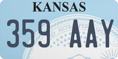KS license plate 359AAY