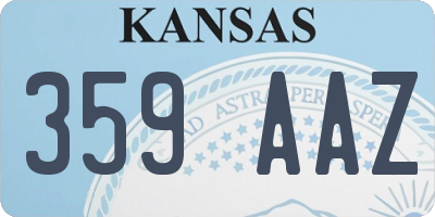 KS license plate 359AAZ