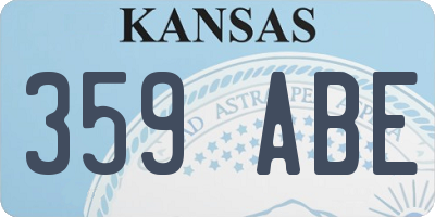 KS license plate 359ABE