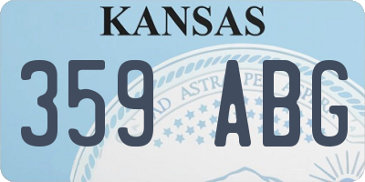 KS license plate 359ABG