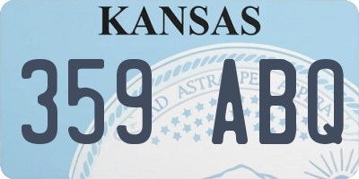 KS license plate 359ABQ