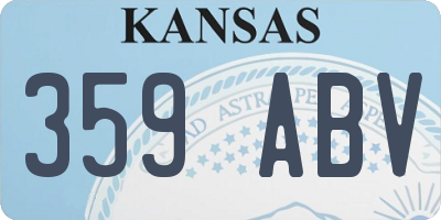 KS license plate 359ABV