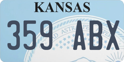 KS license plate 359ABX