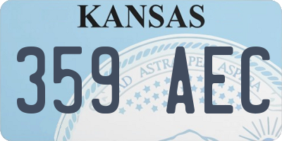KS license plate 359AEC