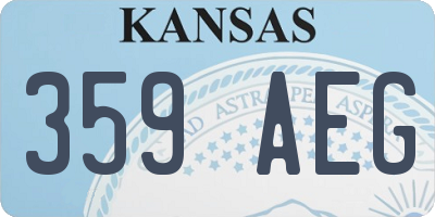 KS license plate 359AEG