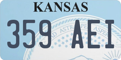 KS license plate 359AEI