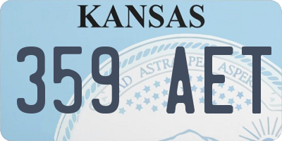 KS license plate 359AET