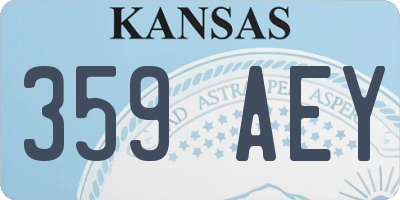 KS license plate 359AEY