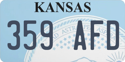 KS license plate 359AFD