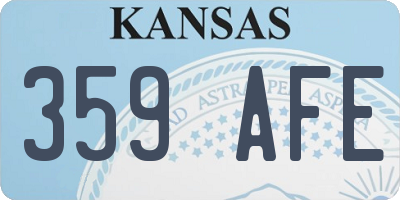 KS license plate 359AFE