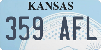 KS license plate 359AFL