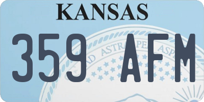 KS license plate 359AFM