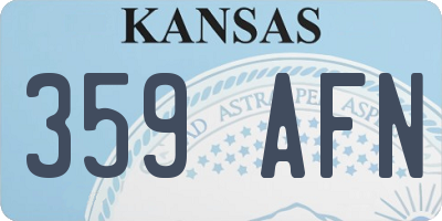 KS license plate 359AFN