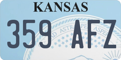 KS license plate 359AFZ