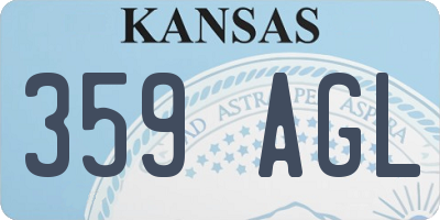 KS license plate 359AGL