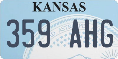 KS license plate 359AHG